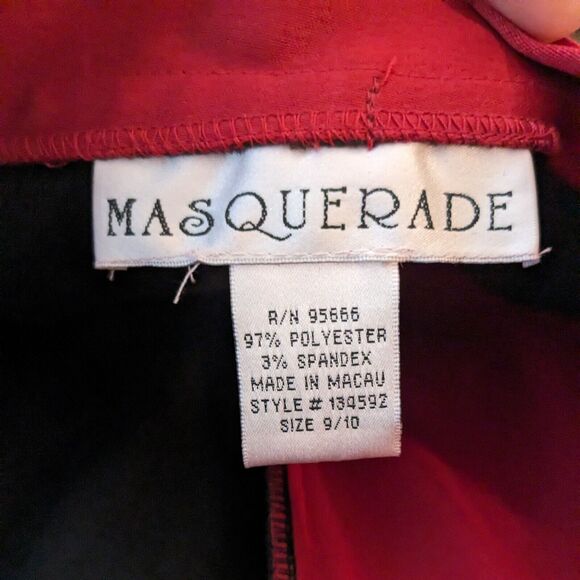 Vintage Prom Dress Maxi Gown S Red Black Corset Goth 90 Y2K Strapless Vamp Glam - Picture 12 of 13